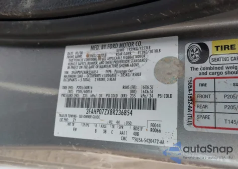 2008 Ford Fusion Se z USA, uszkodzony, nr VIN 3FAHP07ZX8R236854